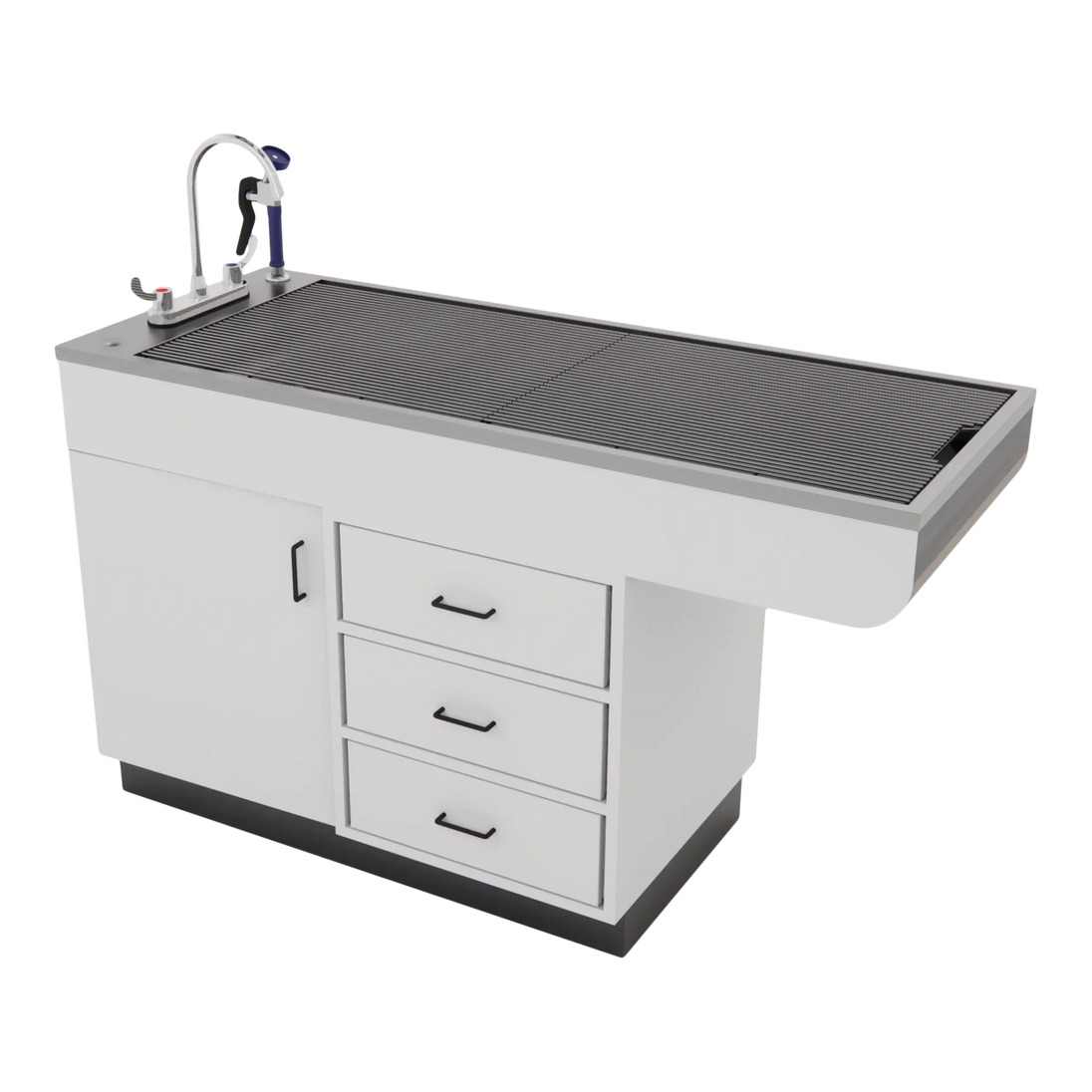 DuraSteel ProPass 5' Wet Table on Laminate Base with Passthrough Drawers - Kaemark