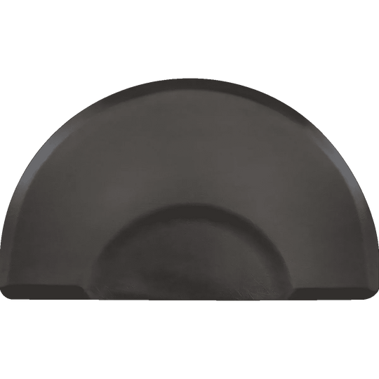 Kurative Anti Fatigue Mat Round 3′ X 5′ – Black with Chair Depression - Kaemark