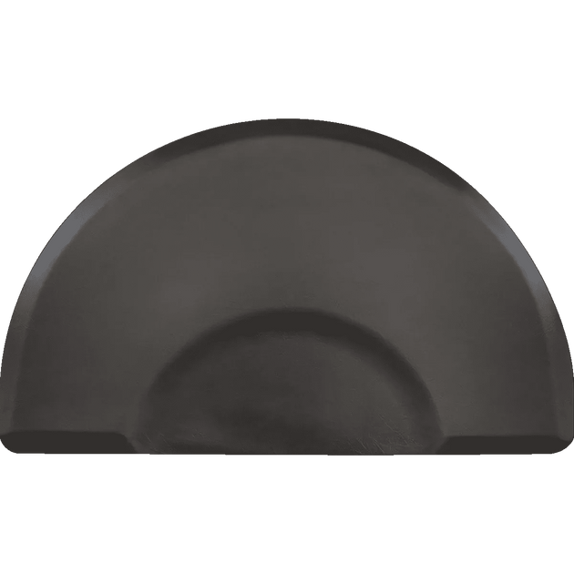Kurative Anti Fatigue Mat Round 3′ X 5′ – Black with Chair Depression - Kaemark