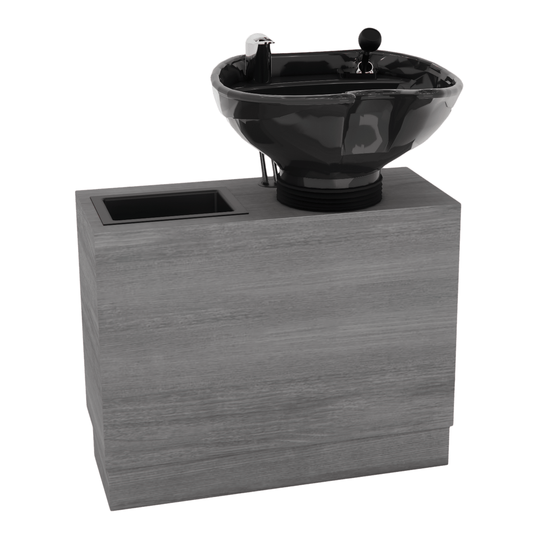 Frost Backwash Shampoo Cabinet with Tilt-Bowl - Kaemark