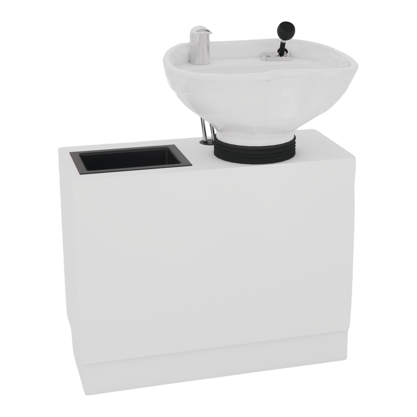 Frost Backwash Shampoo Cabinet with Tilt-Bowl - Kaemark