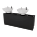 Frost Double Backwash Unit with Bottle Wells and Tilt Bowls - Kaemark