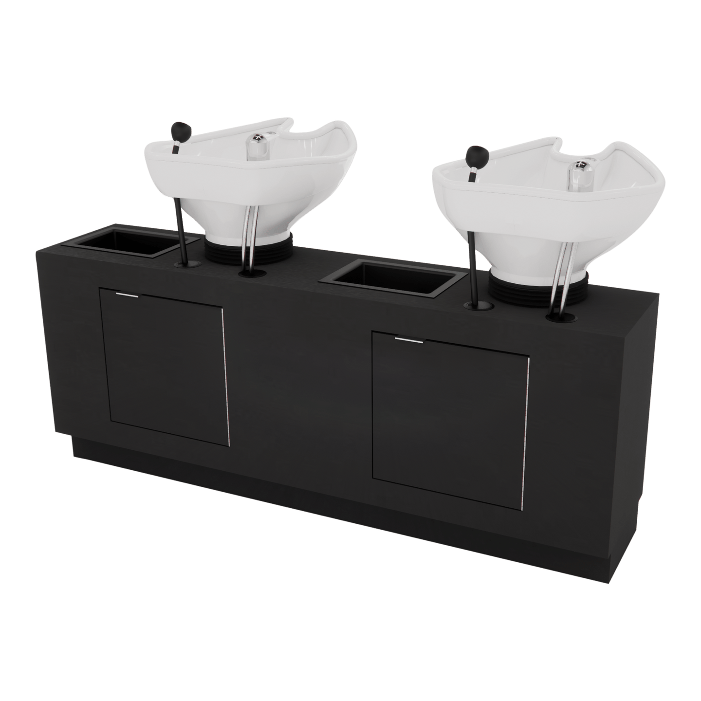 Frost Double Backwash Unit with Bottle Wells and Tilt Bowls - Kaemark