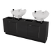 Frost Double Backwash Unit with Bottle Wells and Tilt Bowls - Kaemark