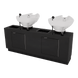 Frost Double Backwash Unit with Bottle Wells and Tilt Bowls - Kaemark