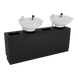 Frost Double Backwash Unit with Bottle Wells and Tilt Bowls - Kaemark