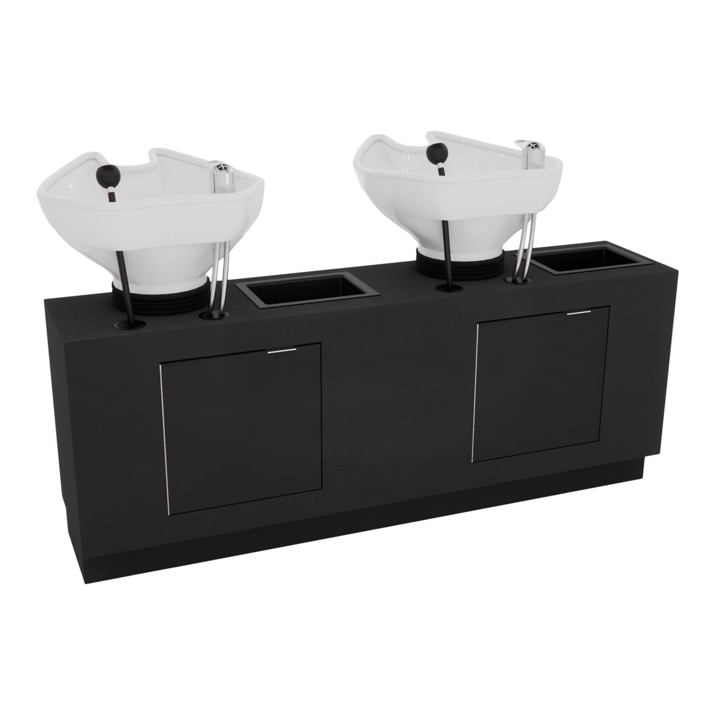 Frost Double Backwash Unit with Bottle Wells and Tilt Bowls - Kaemark