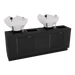 Frost Double Backwash Unit with Bottle Wells and Tilt Bowls - Kaemark