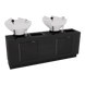 Frost Double Backwash Unit with Bottle Wells and Tilt Bowls - Kaemark