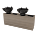 Frost Double Backwash Unit with Bottle Wells and Tilt Bowls - Kaemark