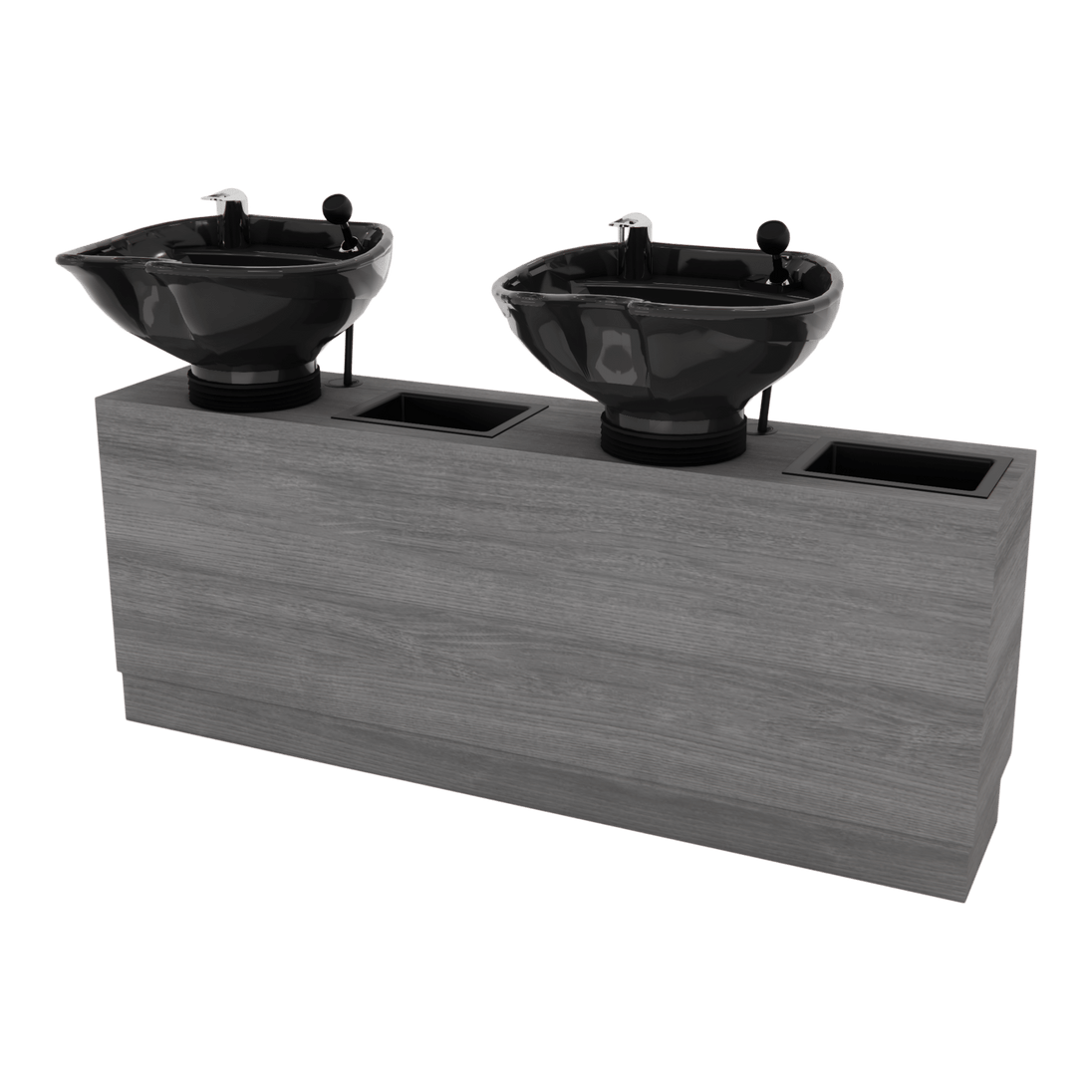 Frost Double Backwash Unit with Bottle Wells and Tilt Bowls - Kaemark