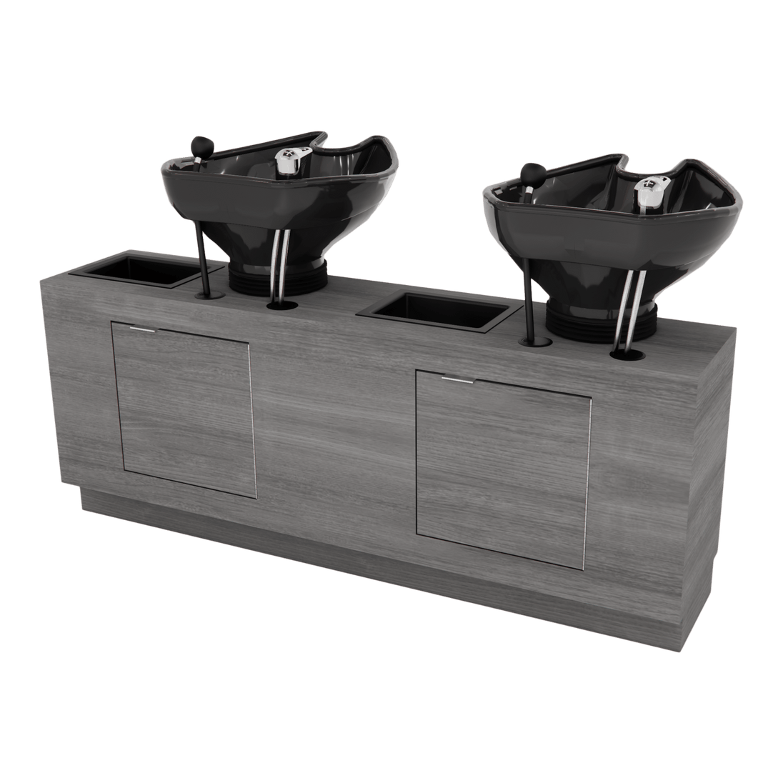 Frost Double Backwash Unit with Bottle Wells and Tilt Bowls - Kaemark