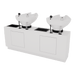 Frost Double Backwash Unit with Bottle Wells and Tilt Bowls - Kaemark