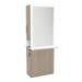 Glo Double Operator Styling Station with Slide-out Appliance Holder, Glass Shelf, and Silver Rectangle Glo Mirror - Kaemark