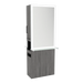 Glo Double Operator Styling Station with Slide-out Appliance Holder, Glass Shelf, and Silver Rectangle Glo Mirror - Kaemark