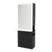 Glo Double Operator Styling Station with Slide-out Appliance Holder, Solid Surface Shelf, and Silver Rectangle Glo Mirror - Kaemark