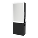 Glo Double Operator Styling Station with Slide-out Appliance Holder, Solid Surface Shelf, and Silver Rectangle Glo Mirror - Kaemark