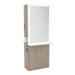 Glo Double Operator Styling Station with Slide-out Appliance Holder, Solid Surface Shelf, and Silver Rectangle Glo Mirror - Kaemark