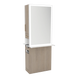 Glo Double Operator Styling Station with Slide-out Appliance Holder, Solid Surface Shelf, and Silver Rectangle Glo Mirror - Kaemark