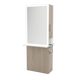 Glo Double Operator Styling Station with Slide-out Appliance Holder, Solid Surface Shelf, and Silver Rectangle Glo Mirror - Kaemark