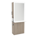 Glo Double Operator Styling Station with Slide-out Appliance Holder, Solid Surface Shelf, and Silver Rectangle Glo Mirror - Kaemark