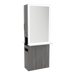 Glo Double Operator Styling Station with Slide-out Appliance Holder, Solid Surface Shelf, and Silver Rectangle Glo Mirror - Kaemark