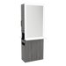 Glo Double Operator Styling Station with Slide-out Appliance Holder, Solid Surface Shelf, and Silver Rectangle Glo Mirror - Kaemark