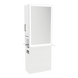 Glo Double Operator Styling Station with Slide-out Appliance Holder, Solid Surface Shelf, and Silver Rectangle Glo Mirror - Kaemark