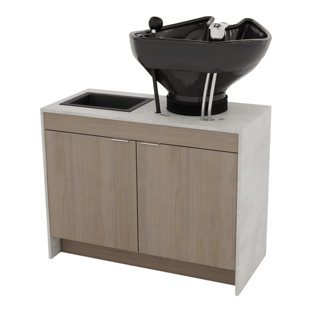 Glo Shampoo Backwash with Solid Surface Waterfall Top - Kaemark