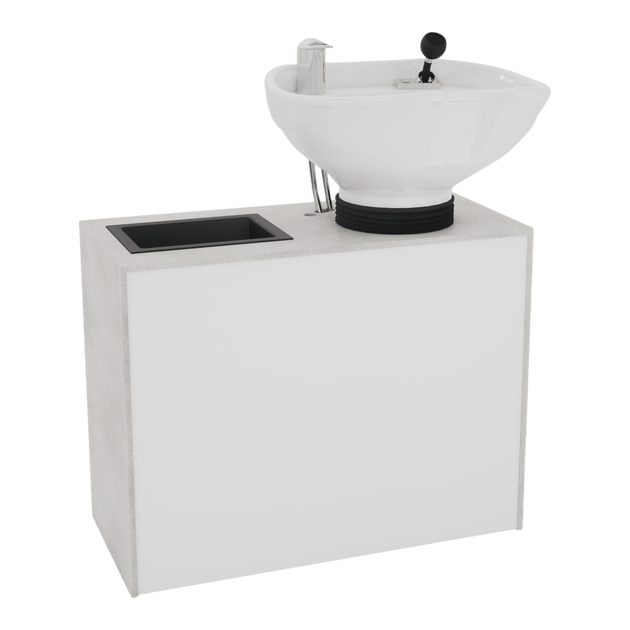 Glo Shampoo Backwash with Solid Surface Waterfall Top - Kaemark