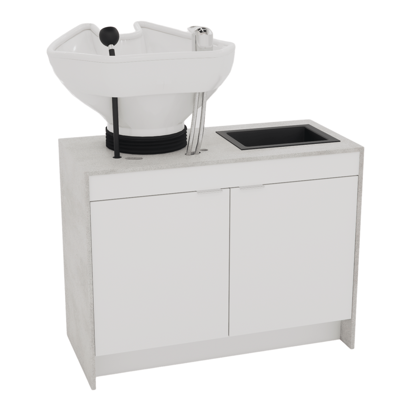 Glo Shampoo Backwash with Solid Surface Waterfall Top - Kaemark