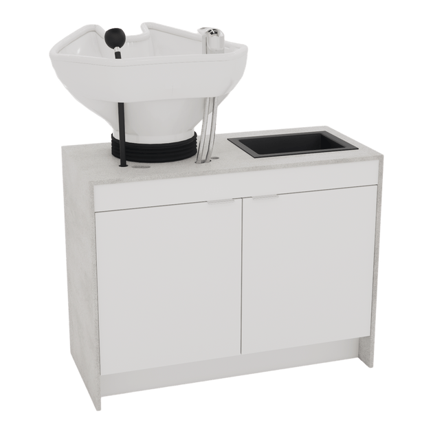 Glo Shampoo Backwash with Solid Surface Waterfall Top - Kaemark