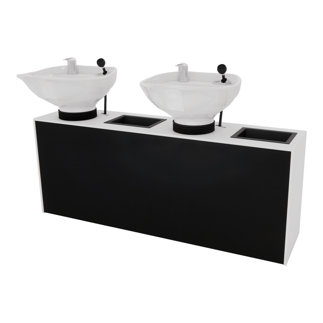 Glo Double Shampoo Backwash with Solid Surface Waterfall Top - Kaemark