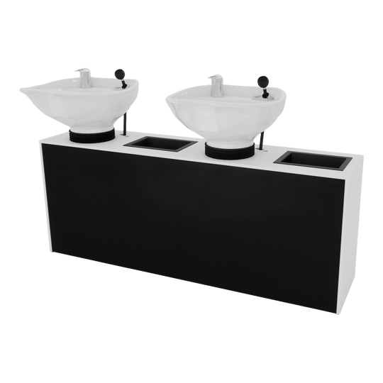 Glo Double Shampoo Backwash with Solid Surface Waterfall Top - Kaemark