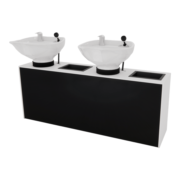 Glo Double Shampoo Backwash with Solid Surface Waterfall Top - Kaemark