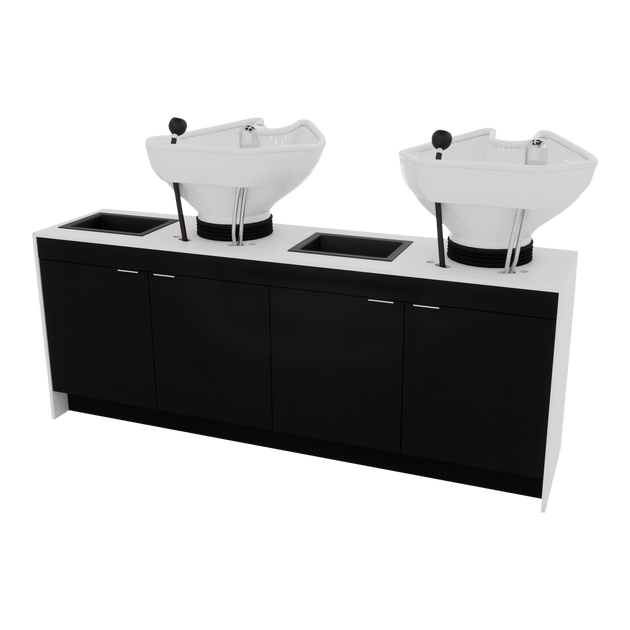 Glo Double Shampoo Backwash with Solid Surface Waterfall Top - Kaemark