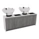 Glo Double Shampoo Backwash with Solid Surface Waterfall Top - Kaemark