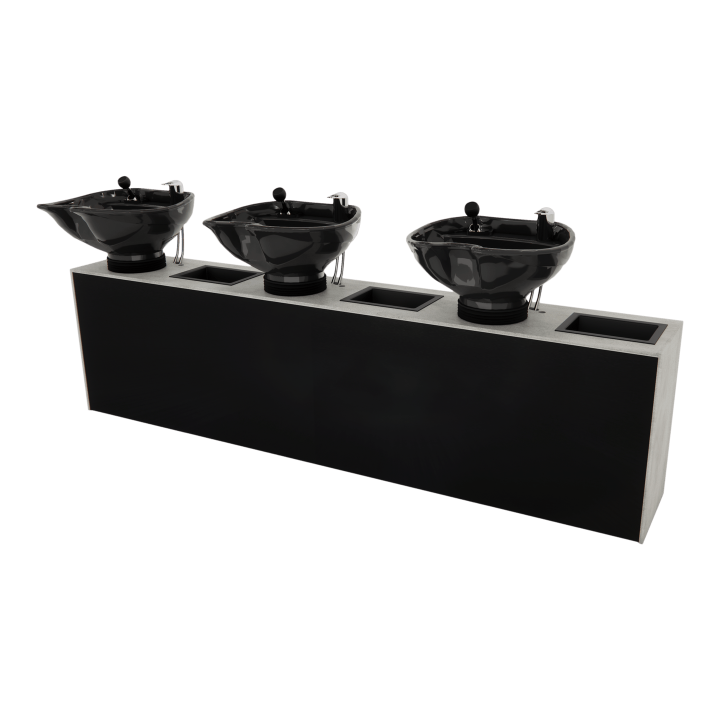 Glo Triple Shampoo Backwash with Solid Surface Waterfall Top - Kaemark