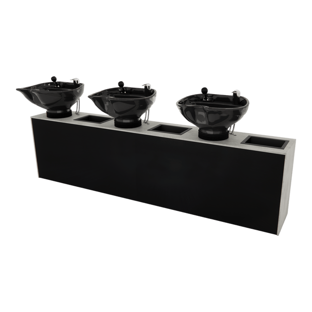 Glo Triple Shampoo Backwash with Solid Surface Waterfall Top - Kaemark