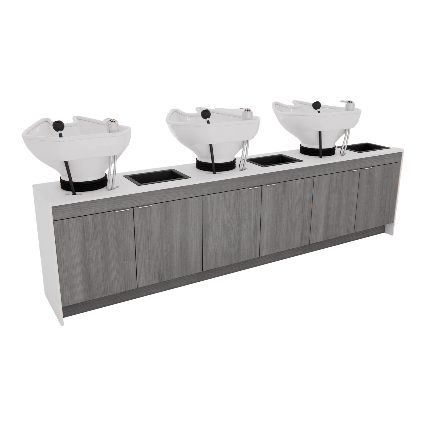 Glo Triple Shampoo Backwash with Solid Surface Waterfall Top - Kaemark
