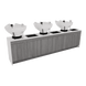 Glo Triple Shampoo Backwash with Solid Surface Waterfall Top - Kaemark