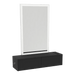 Glo Wall Mount Styling Station with Nestled Appliance Holder and Silver Rectangle Glo Mirror - Kaemark