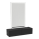 Glo Wall Mount Styling Station with Nestled Appliance Holder and Silver Rectangle Glo Mirror - Kaemark