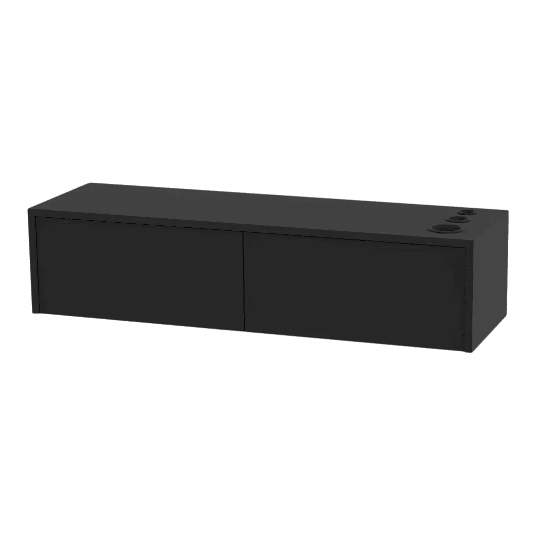 Glo Wall Mount Styling Station with Nestled Appliance Holder (Cabinet Only) - Kaemark