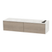 Glo Wall Mount Styling Station with Nestled Appliance Holder and Solid Surface Countertop (Cabinet Only) - Kaemark