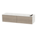 Glo Wall Mount Styling Station with Nestled Appliance Holder and Solid Surface Countertop (Cabinet Only) - Kaemark