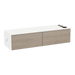 Glo Wall Mount Styling Station with Nestled Appliance Holder and Solid Surface Countertop (Cabinet Only) - Kaemark