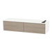Glo Wall Mount Styling Station with Nestled Appliance Holder and Solid Surface Countertop (Cabinet Only) - Kaemark