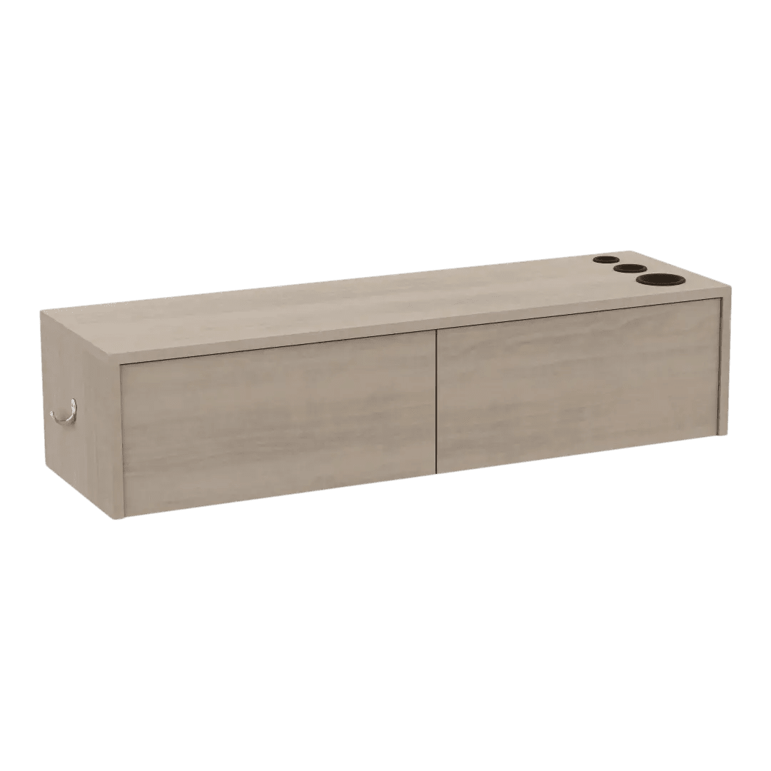 Glo Wall Mount Styling Station with Nestled Appliance Holder (Cabinet Only) - Kaemark