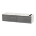 Glo Wall Mount Styling Station with Nestled Appliance Holder and Solid Surface Countertop (Cabinet Only) - Kaemark
